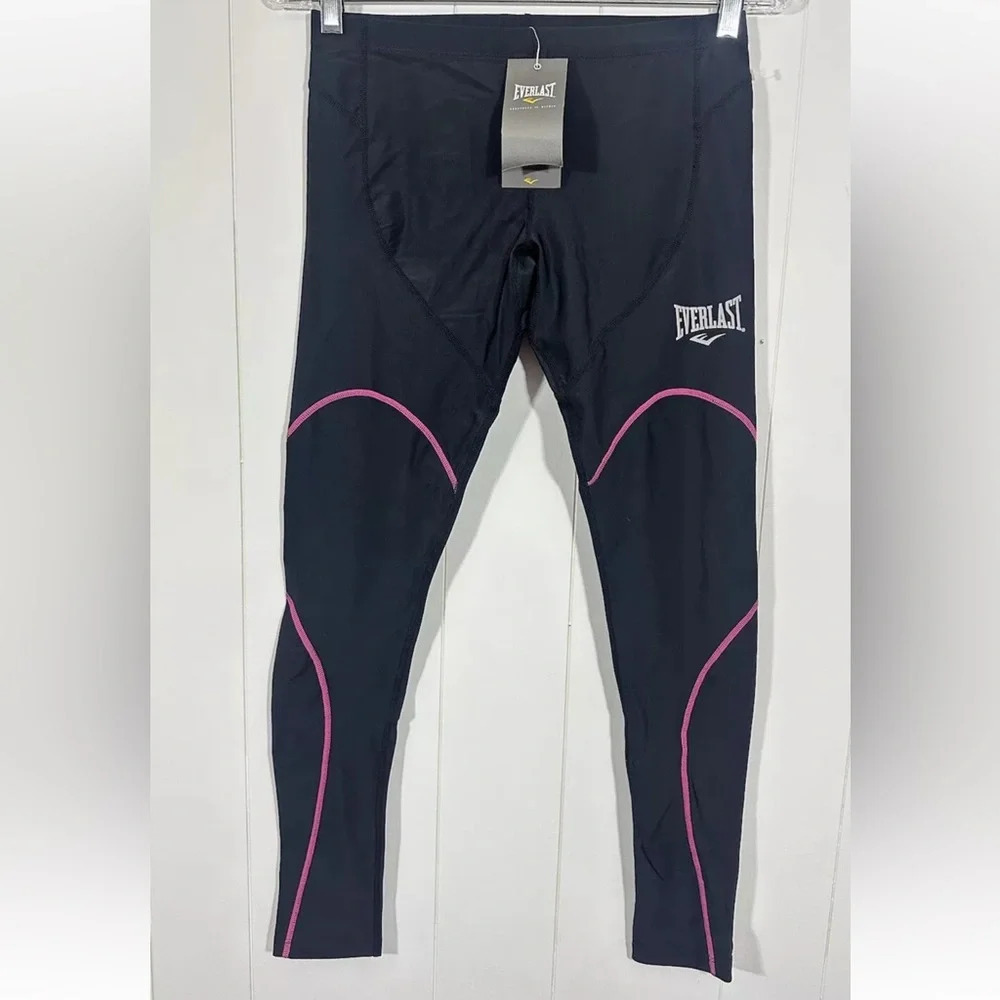 New Everlast Women’s Black Compress Leggings Pants Ankle Size Medium M